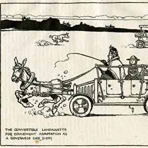 Adapted motor car using a donkey by W H Robinson