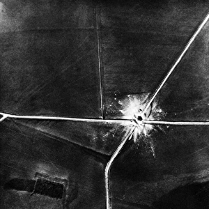 Aerial photograph of Noyon, France, WW1