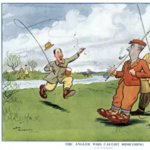 The Angler Who Caught Something by H. M. Bateman