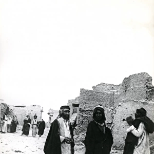 Arabs in a street in Kut Al Amara, Mesopotamia, WW1
