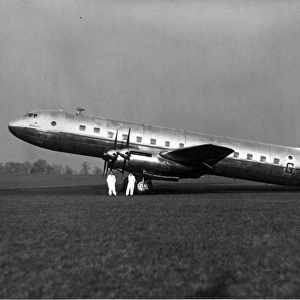 Avro Tudor II G-AGSU at Woodford Aerodrome