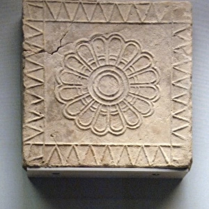 Babylon. Terracotta tiles decorated in floral motifs. Dated