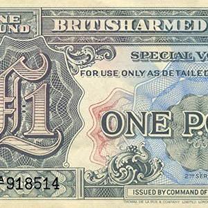 British Armed Forces One Pound Banknote