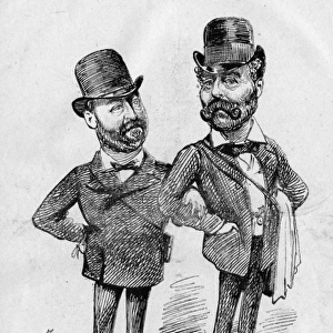 Caricature of Johnny Gideon and Charley Head