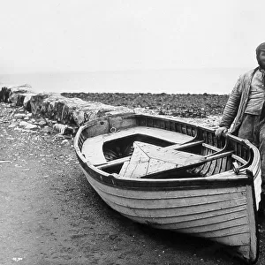 Colwyn Bay fisherman and dog
