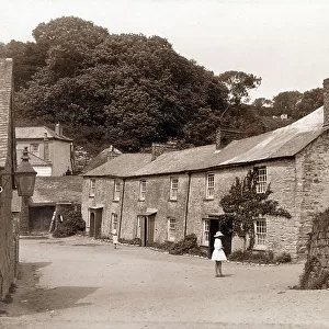 Cornish village scene - possibly St Mawes, Cornwall