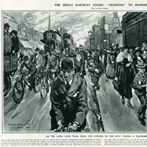 Great railway strike, trekking to business 1919