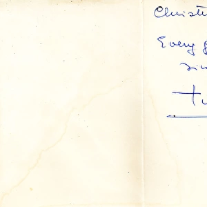 Handwriting of Tito Gobbi on a Christmas card