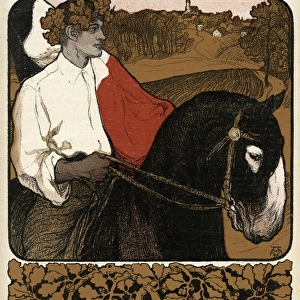 Jugend front cover, young man on a donkey