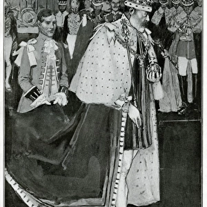 King Edward leaving Westminster Abbey