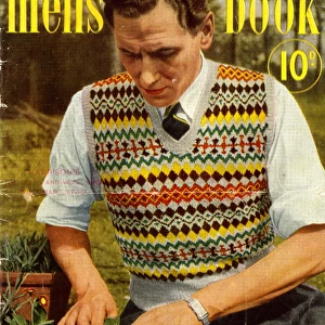 Man in knitted waistcoat by Stitchcraft