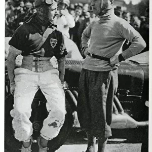 Motor racing drivers Henry Birkin with Malcolm Campbell