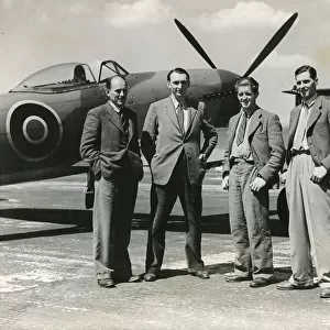 Napier test pilots alongside a Hawker Tempest