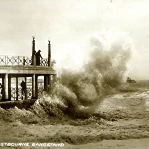 Rough sea, Eastbourne Bandstand, Sussex
