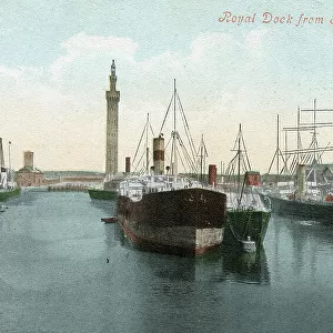 Royal Dock from the South, Grimsby, Lincolnshire