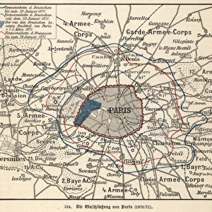 Siege of Paris Map 1870