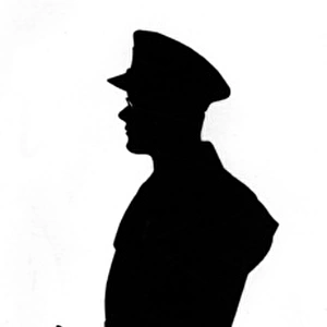 Silhouette of American soldier, WW2