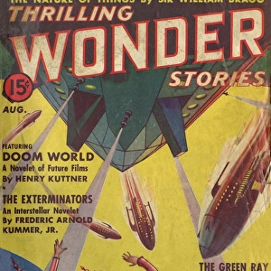 Thrilling Wonder Stories scifi magazine cover, The Exterminators