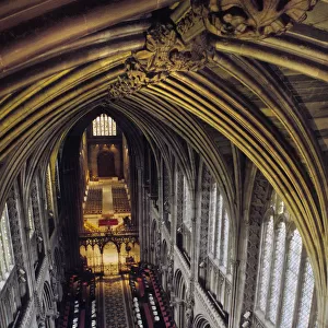 View from ceiling of Lichfield Cathedral