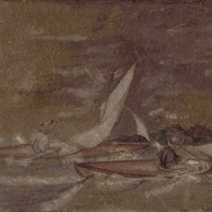 Warrington and Robert Baden-Powell sailing canoes