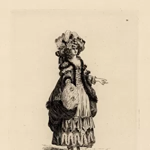 Woman with muff, era of Marie Antoinette