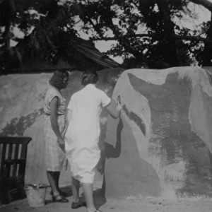 WW2 B- Women painting camouflage