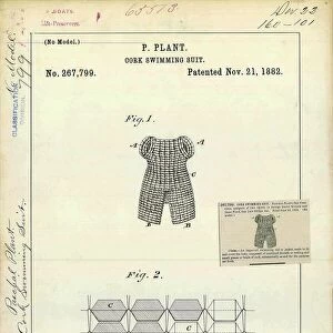 Cork swimming suit patent, 1882 C024 / 3602