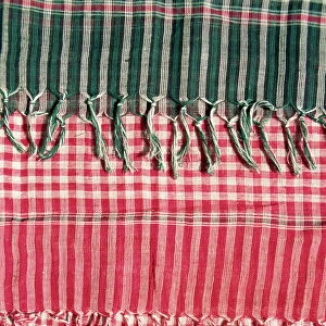Close-up of woven Khmer scarves for sale in Cambodia, Indochina, Southeast Asia, Asia