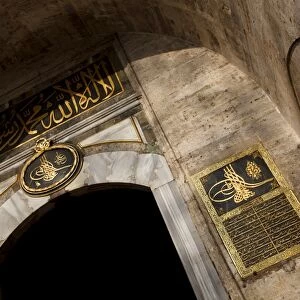 Elaborate entrance to Topkapi Palace, Istanbul, Turkey, Europe