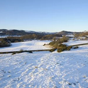 Fleet Valley National Scenic Area in winter snow, Dumfries and Galloway, Scotland, United Kingdom, Europe