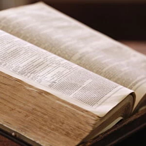 Old Bible in English, Geneva, Switzerland, Europe