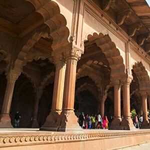 Red Fort, Diwan-i-Aam audience hall, UNESCO World Heritage Site, Delhi, India, Asia