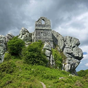 Ruined chapel of St. Michael dating from 1409, Roche rock outcrop, Cornwall