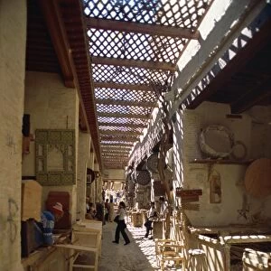 Souk in the old walled town or medina