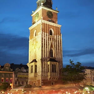 Town Hall Tower in Main Market Square (Rynek Glowny), UNESCO World Heritage Site