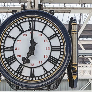 England, London, Waterloo Station, Station Clock