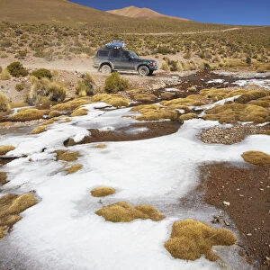 Jeep on the Altiplano, Potosi Department, Bolivia