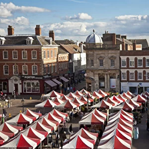 Newark, England. The market draws in visitors from all over the region