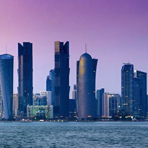Qatar, Doha, modern skyline