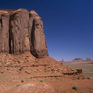 USA, Arizona, Monument Valley The Mittens seen from North Window viewpoint on the