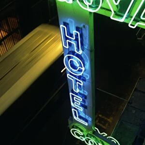 Buenos Aires, Argentina, Neon hotel sign