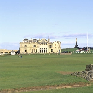 Famous 18th Hole and fairway at Swilken Bridge Golf at World Famous St Andrews Old