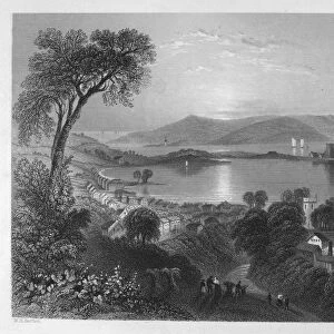 IRELAND: LARNE, c1840. View of Larne, County Antrim, Northern Ireland. Steel engraving, English, c1840, after William Henry Bartlett