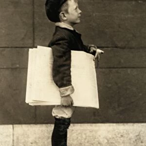 ST. LOUIS: NEWSBOY, 1910. A five-year old newboy selling newspapers in St. Louis, Missouri