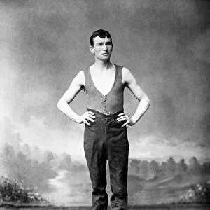 STEVE BRODIE (c1863-c1901). American daredevil. Photographed in 1886