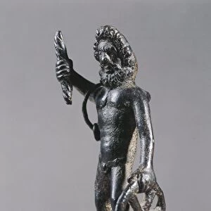 Bronze statuette of Taranis, Gaulish god associated to Roman Jupiter, from Le Chatelet at Saint-Didier, France