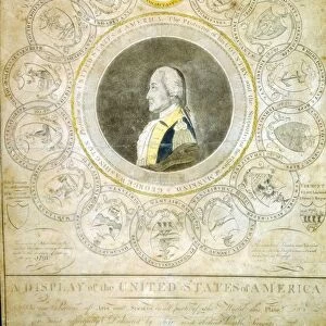 A Display of the United States of America : Portrait of George Washington President