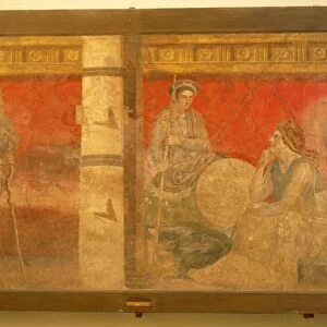 Fresco portraying a Hellenistic court scene from Villa Boscoreale, Rome