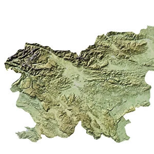 Slovenia, Relief Map