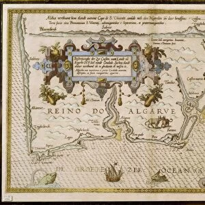 Southern Portugal and the Kingdom of Algarve, from Speculum Nauticum super Maris Navigation Occidentalis Contectum by Lucas Janszoon Waghenaer, 1586